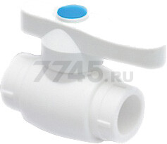 Кран шаровой ПП 25 стандарт белый РосТурПласт (25958)