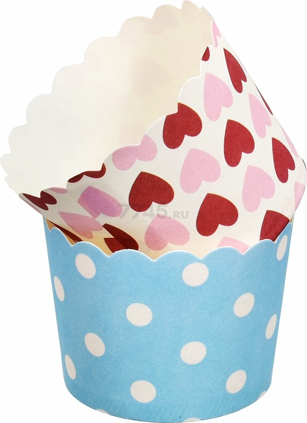 Набор форм для выпечки кексов бумажных 5х4,5 см MARMITON Люкс 24 штук (17054) - Фото 4