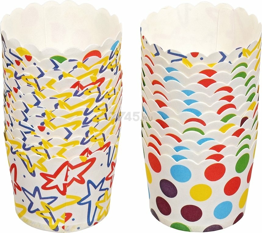 Набор форм для выпечки кексов бумажных 5х4,5 см MARMITON Люкс 24 штук (17054) - Фото 10