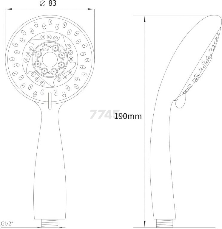 Лейка для душа AV ENGINEERING AVSSS-021 - Фото 7