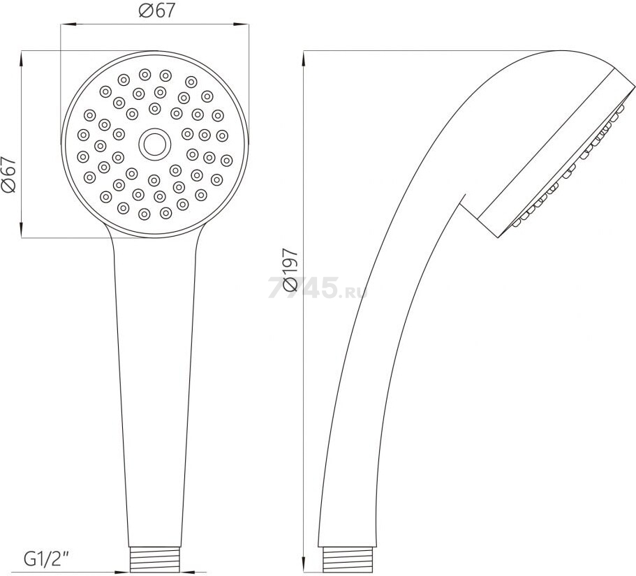Лейка для душа AV ENGINEERING AVSSS-019 - Фото 6