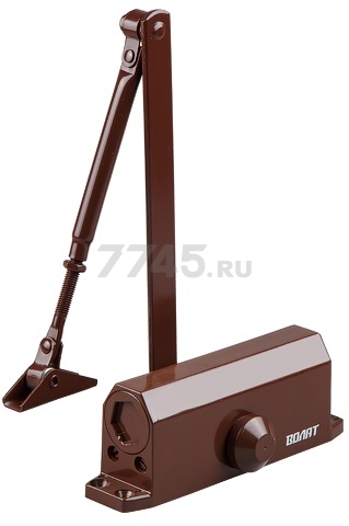 Доводчик дверной гидравлический морозостойкий ВОЛАТ 40-80 кг коричневый (35021-80)