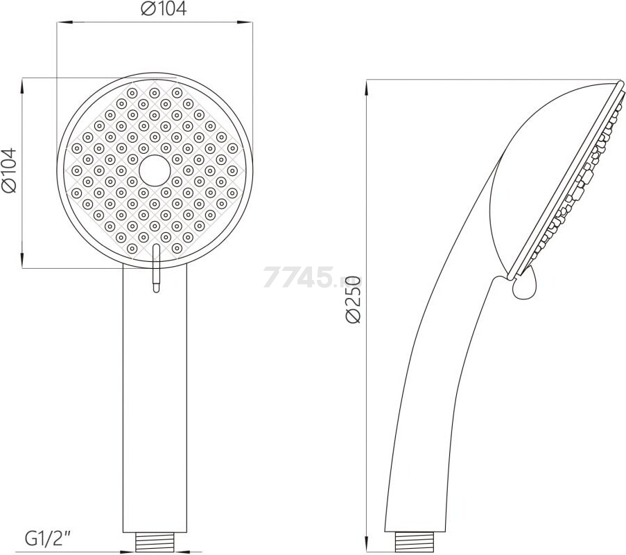 Лейка для душа AV ENGINEERING AVSSS-024 - Фото 7