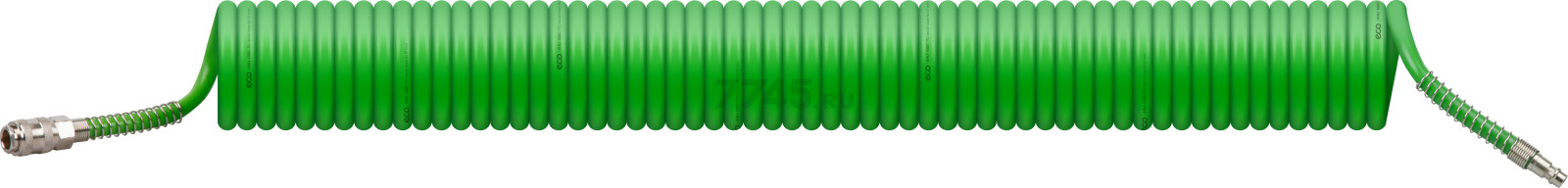 Шланг полиуретановый спиральный ECO 8/12 мм 15 м с быстросъемами (AHU-1580) - Фото 6