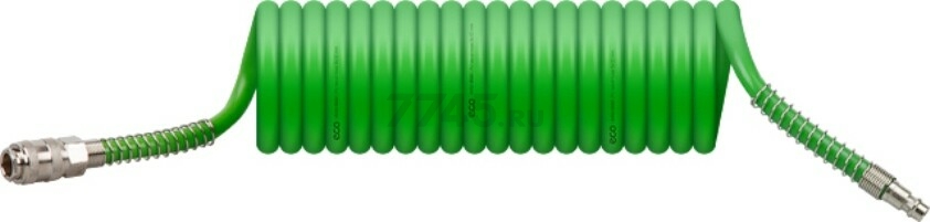 Шланг полиуретановый спиральный ECO 8/12 мм 5 м с быстросъемами (AHU-0580)