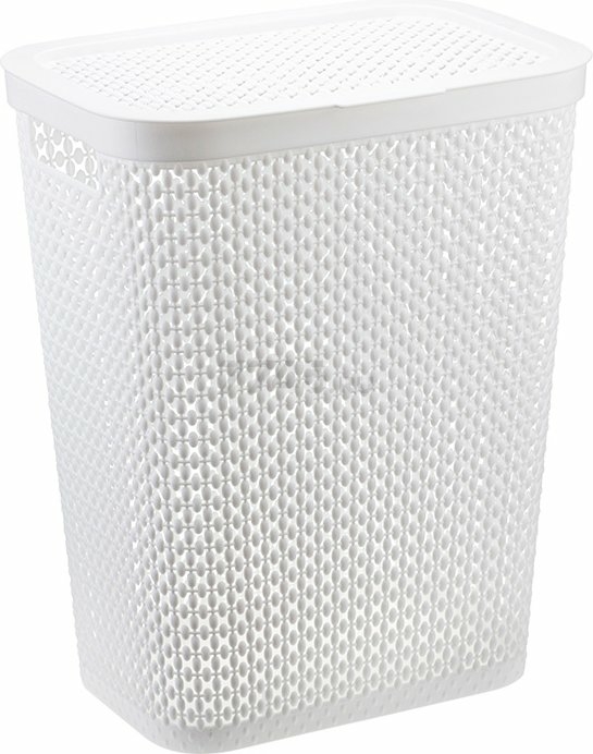 Корзина для белья IDEA Пирула белая 35 л (М2614)