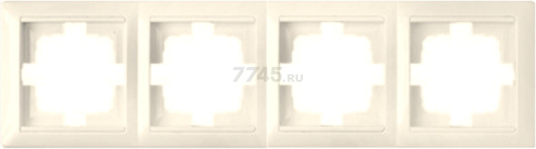 Рамка четырехместная BYLECTRICA Стиль бежевая (ЮЛИГ.735212.217 беже)