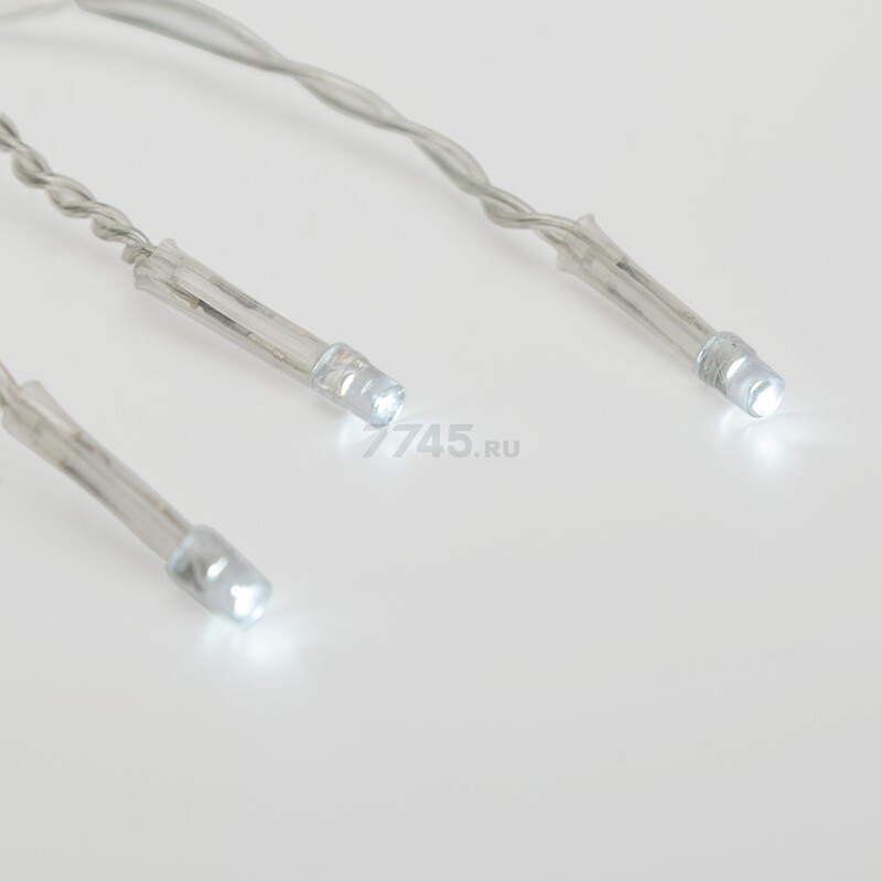Гирлянда новогодняя светодиодная NEON-NIGHT Светодиодный дождь 2,5x2 м 300 диодов белый (235-055) - Фото 3