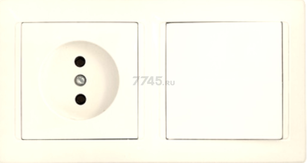 Выключатель с розеткой скрытый BYLECTRICA Стиль бежевый (В-РЦ-685 бежевый)