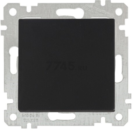 Выключатель одноклавишный скрытый MUTLUSAN Rita черный (2200 401 0184)