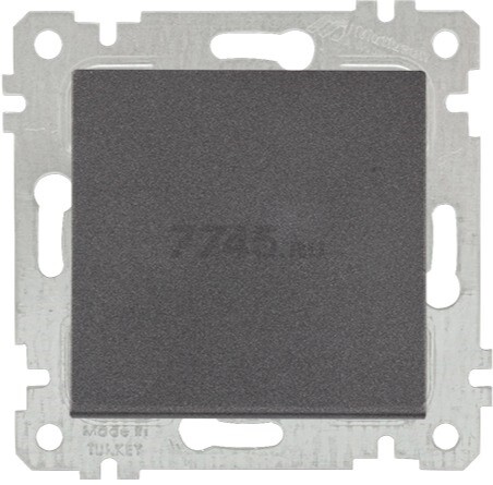 Выключатель одноклавишный скрытый MUTLUSAN Rita дымчатый (2200 401 0195)