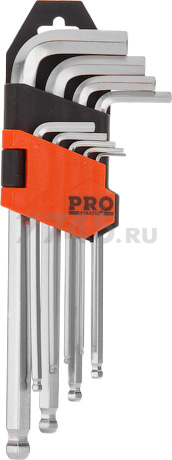 Набор ключей шестигранных 1,5-10 мм 9 предметов длинных с шариком PRO STARTUL (PRO-4191)