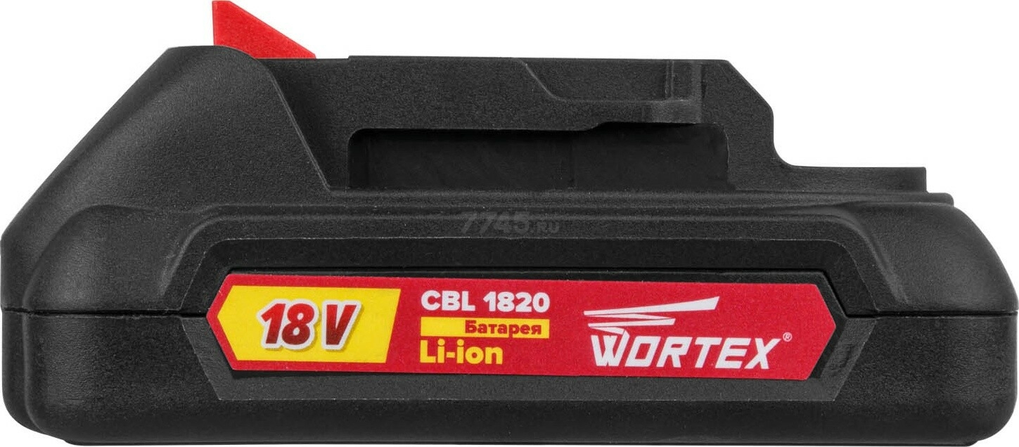 Аккумулятор 18 В 2 Ач Li-Ion WORTEX CBL 1820 ALL1 (CBL18200029) - Фото 3