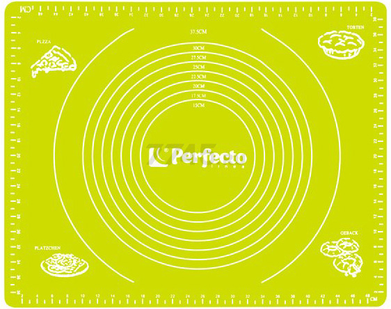 Коврик для теста с мерными делениями 50х40 см PERFECTO LINEA салатовый (23-504000)