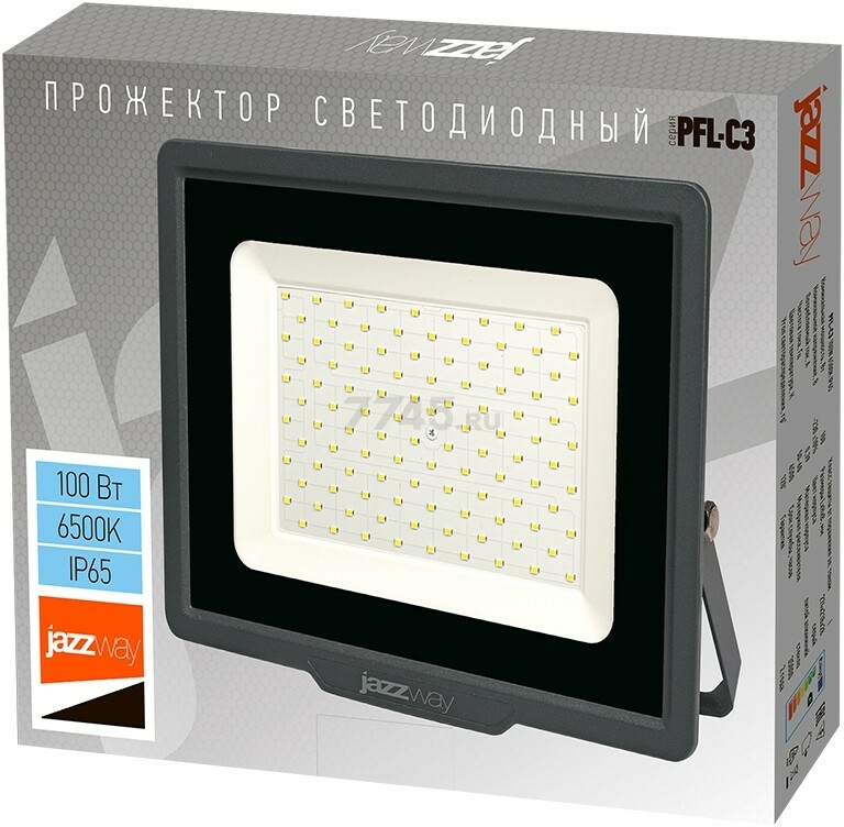 Прожектор светодиодный PFL-C3 100 Вт 6500K IP65 JAZZWAY (5023628) - Фото 6