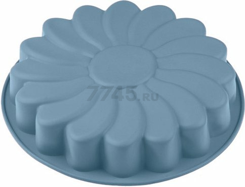 Форма для выпечки силиконовая ромашка 23,5х5 см PERFECTO LINEA Bluestone голубая (20-001128) - Фото 2