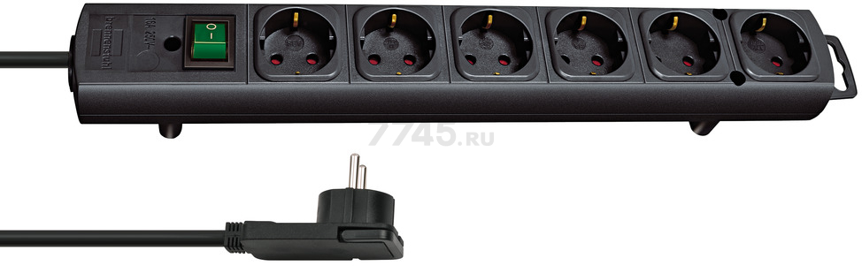 Удлинитель 2 м 6 розеток с заземлением BRENNENSTUHL Comfort-Line Plus (1153300100)