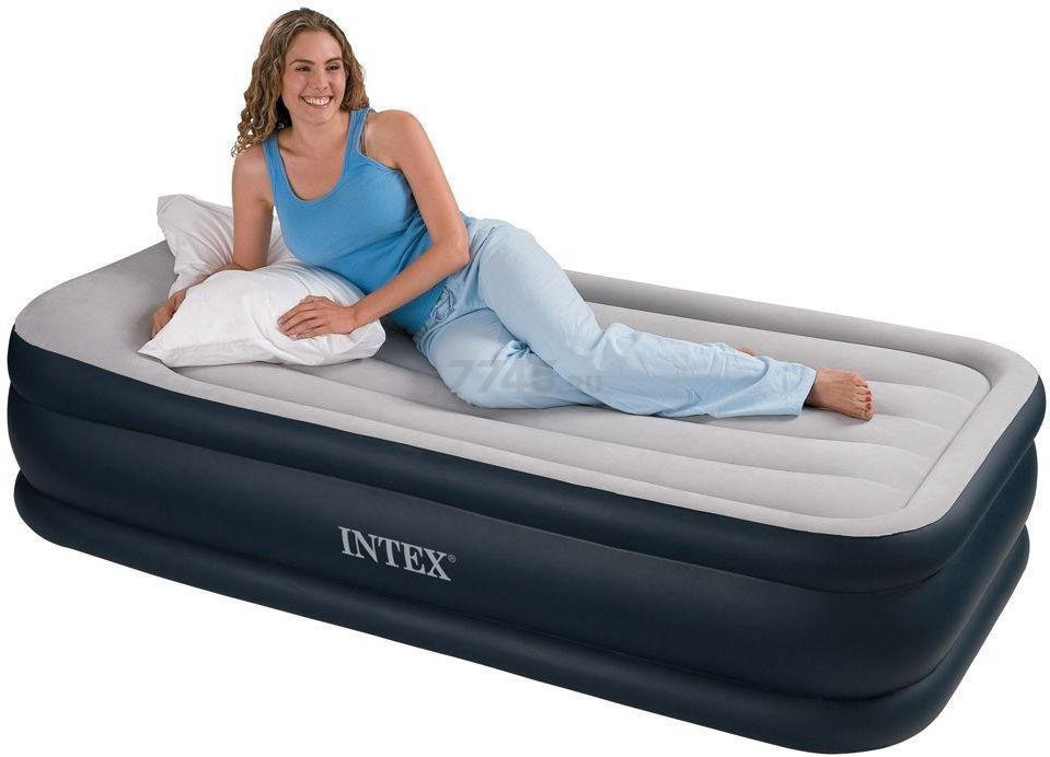 Надувная кровать INTEX Twin Deluxe 64132NP (191x99x42) - Фото 3