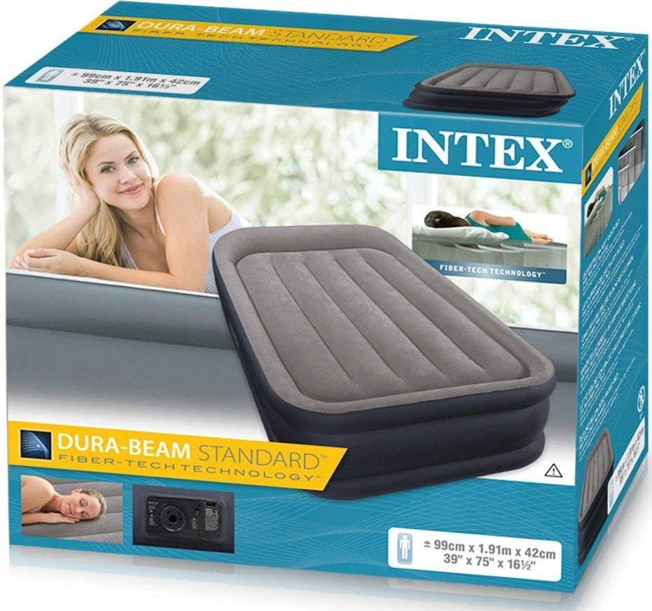 Надувная кровать INTEX Twin Deluxe 64132NP (191x99x42) - Фото 4