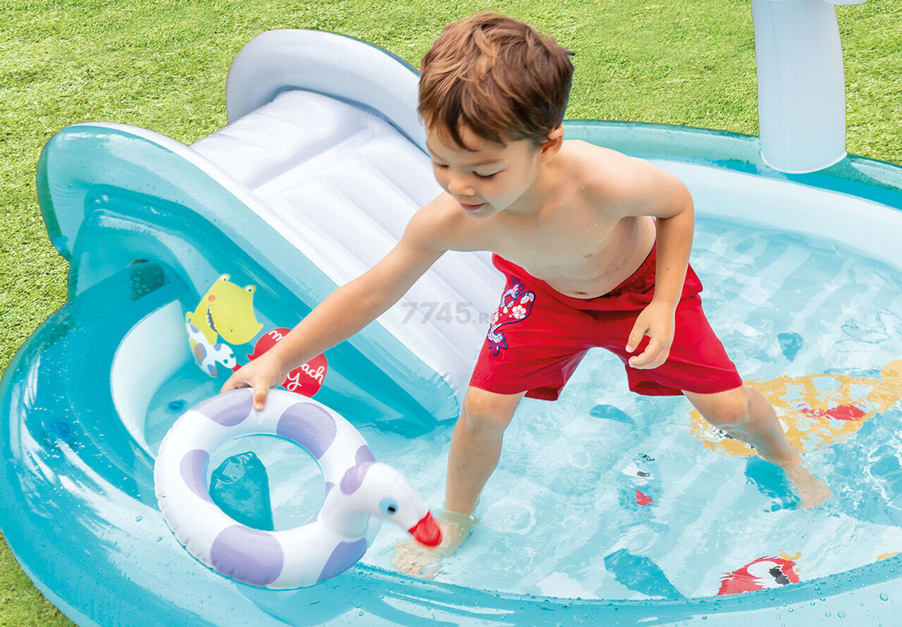 Водный игровой центр INTEX Крокодил 201х170х84 см (57165NP) - Фото 5