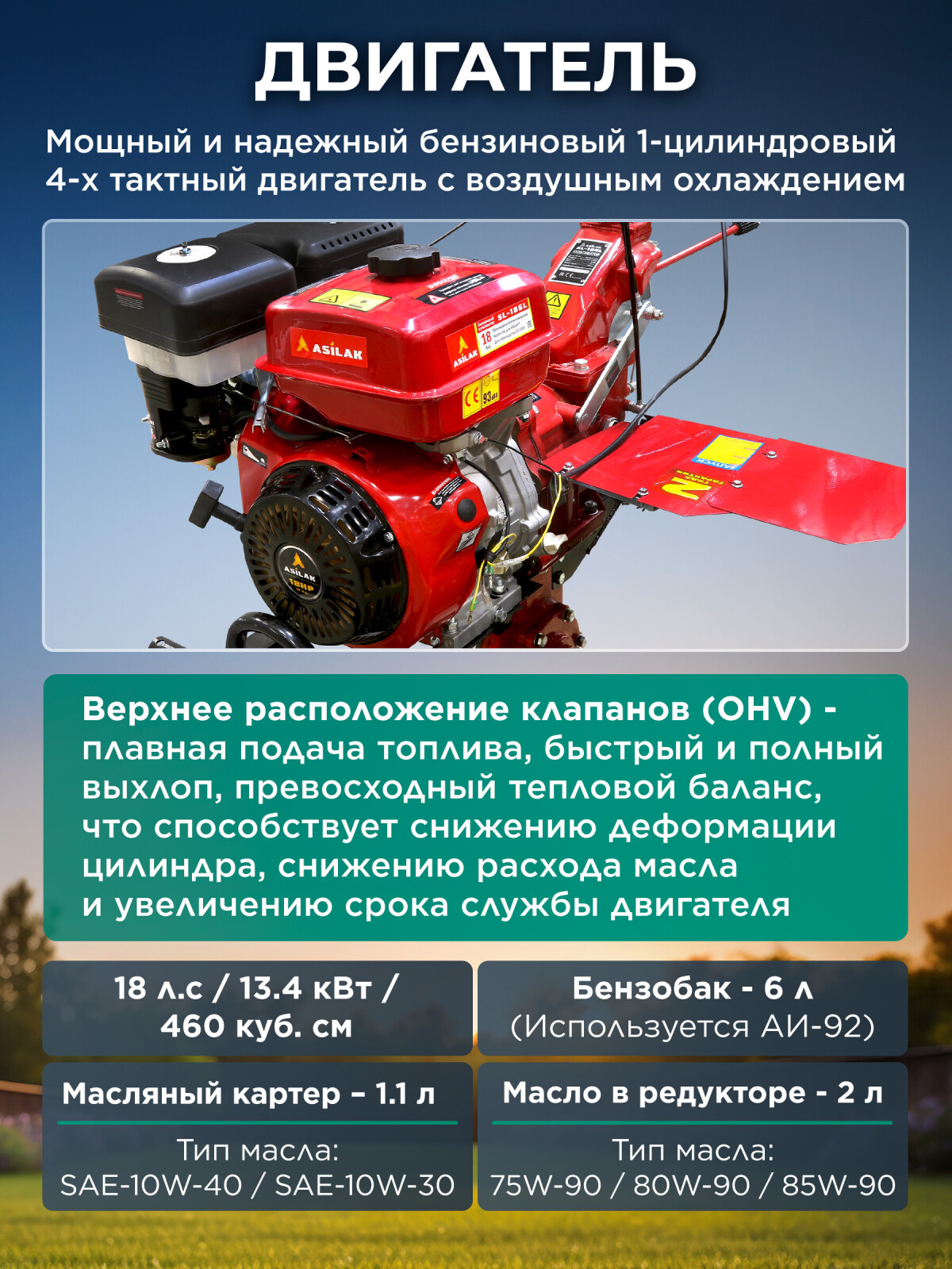 Культиватор бензиновый ASILAK SL-186L - Фото 3