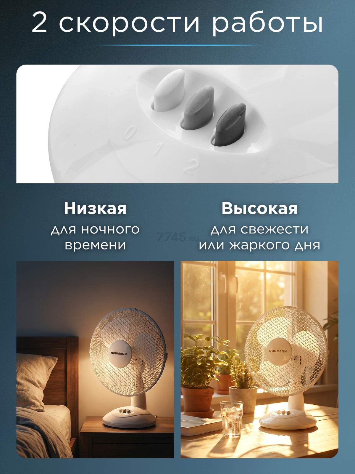 Вентилятор настольный NORMANN ACF-081 - Фото 3