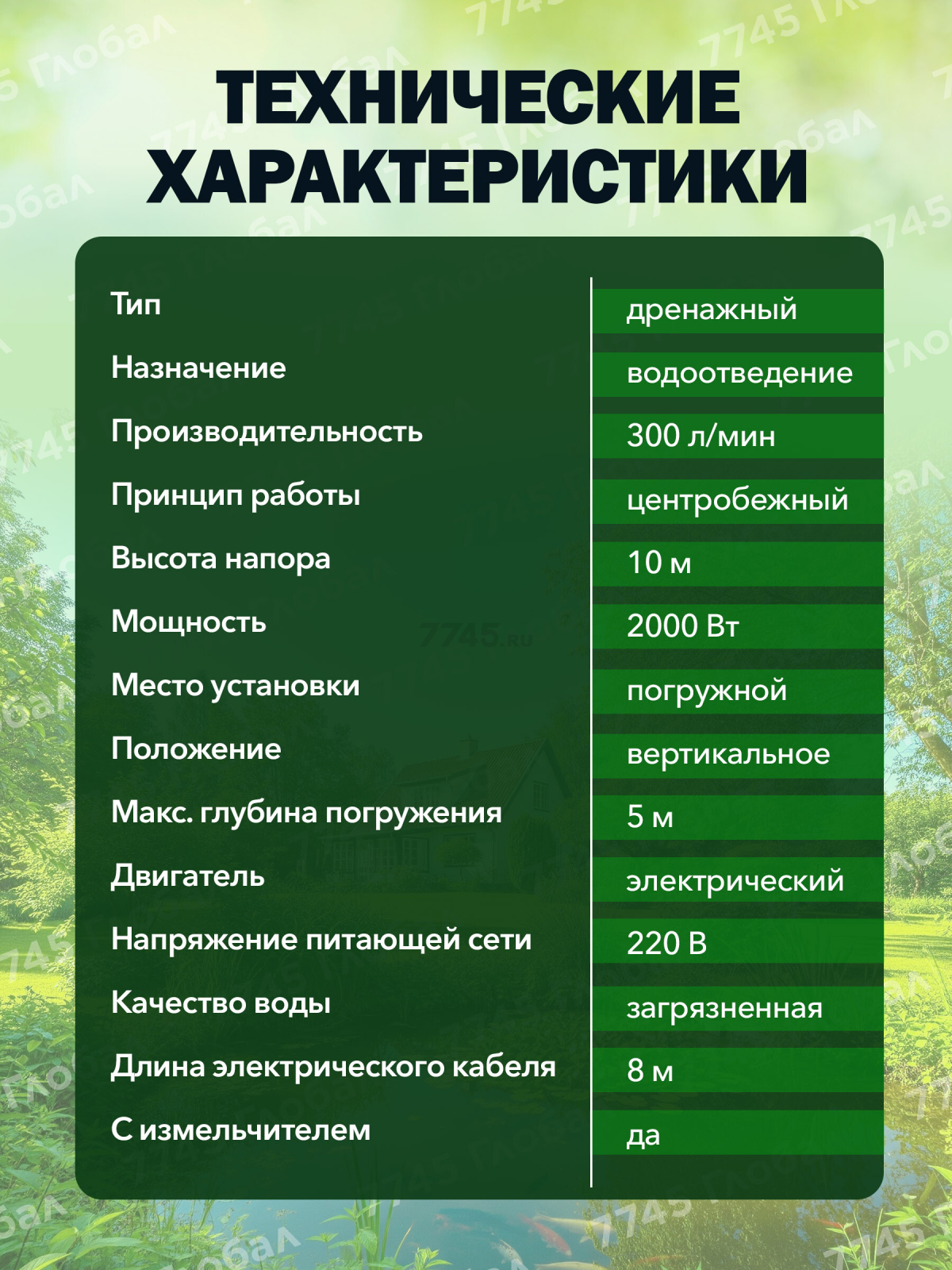 Насос дренажный DGM BP-A111 с измельчителем - Фото 4