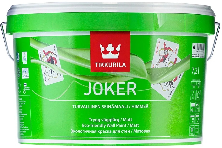 Краска акрилатная TIKKURILA Joker База A 7,2 л (87860010162)