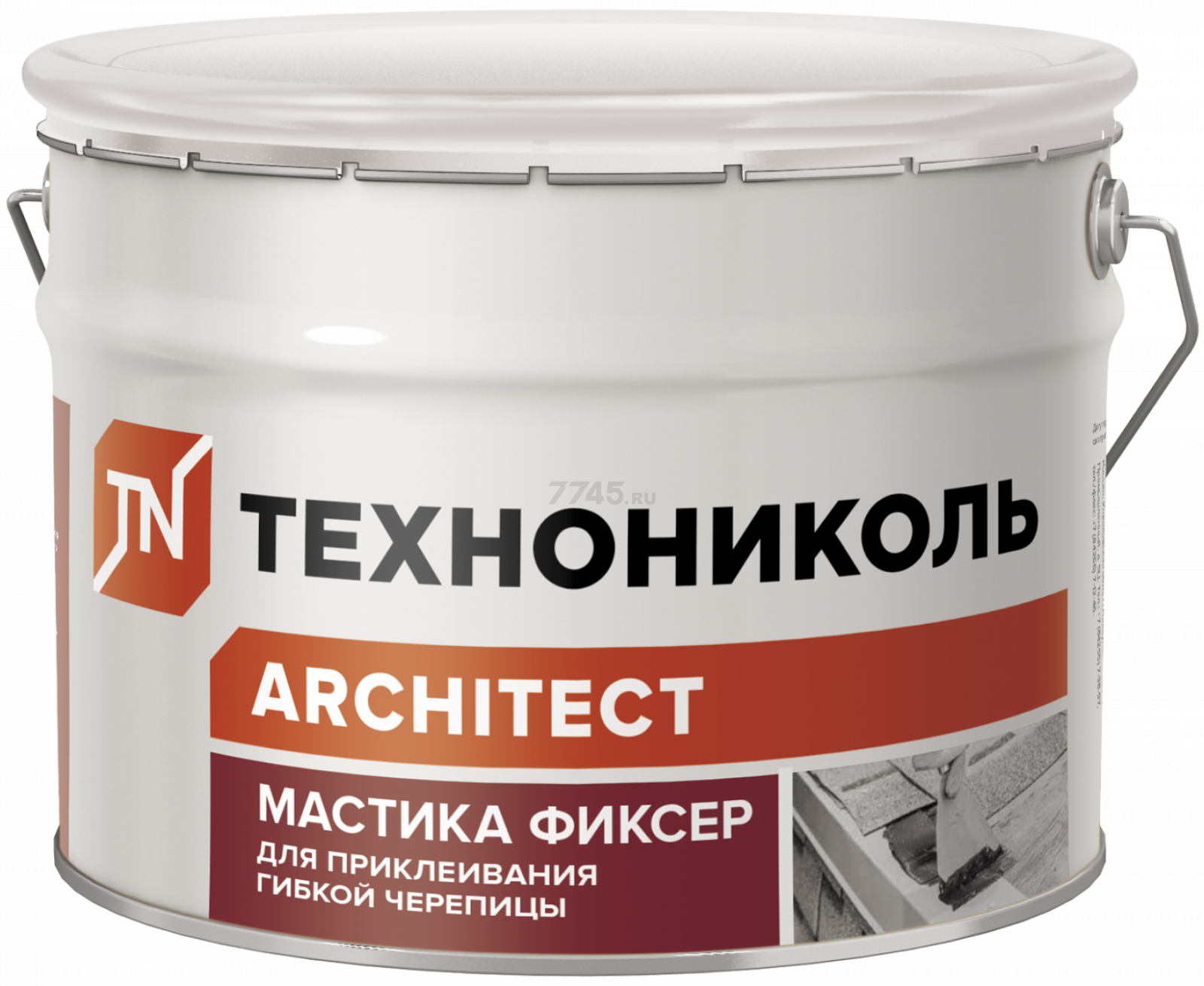 Мастика гидроизоляционная битумная ТЕХНОНИКОЛЬ №23 для гибкой черепицы 12 кг (224511)