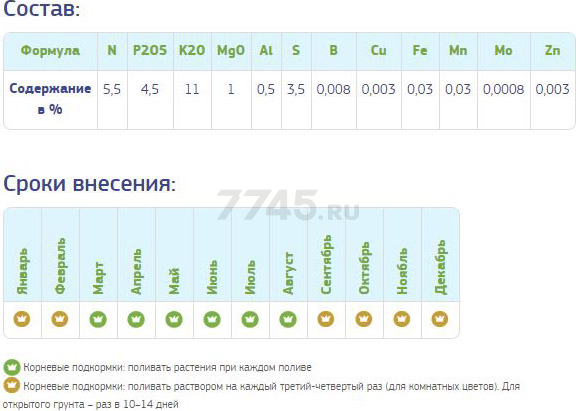 Удобрение минеральное FERTIKA Кристалон для гортензий и азалий 250 мл - Фото 3