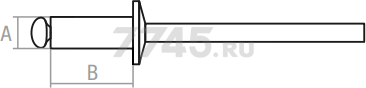 Заклепка вытяжная 4,8х12 мм алюминий-сталь RAL 8019 STARFIX 150 штук (SMP2-57900-150) - Фото 2