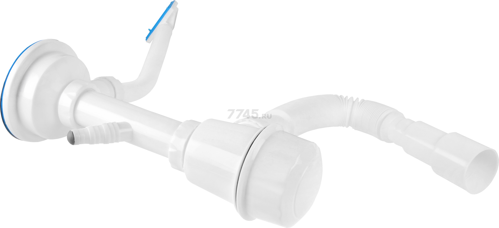 Сифон для кухни выпуск 3 1/2" прямоугольный перелив гибкая труба 1 1/2"- 40/50 мм AV ENGINEERING (AVE129740) - Фото 3