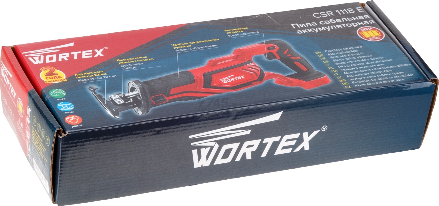 Пила сабельная аккумуляторная WORTEX CSR 1118 E XLT SOLO (CSR1118E0029) - Фото 8