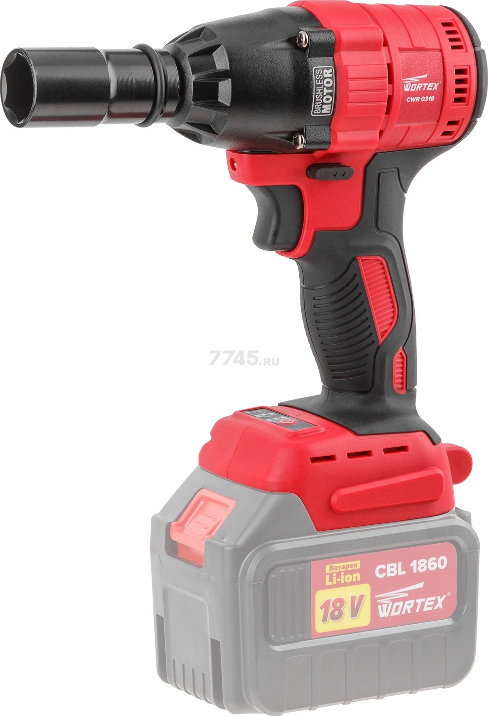 Гайковерт аккумуляторный ударный WORTEX CWR 0318 XLT SOLO (CWR031800029) - Фото 5