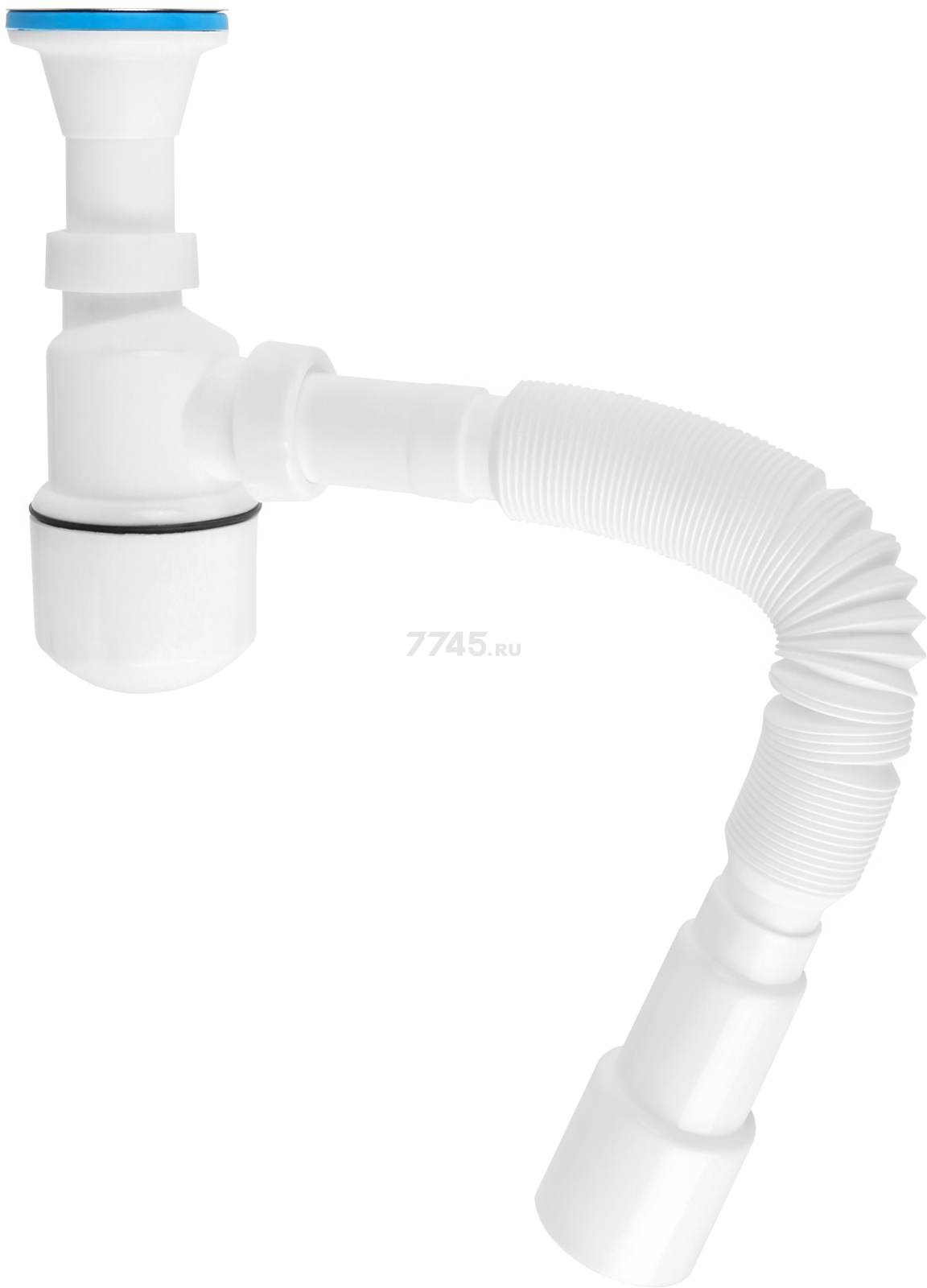 Сифон для умывальника выпуск D64 литой гибкая труба 1 1/4" - 40/50 мм AV ENGINEERING (AVE129750) - Фото 2