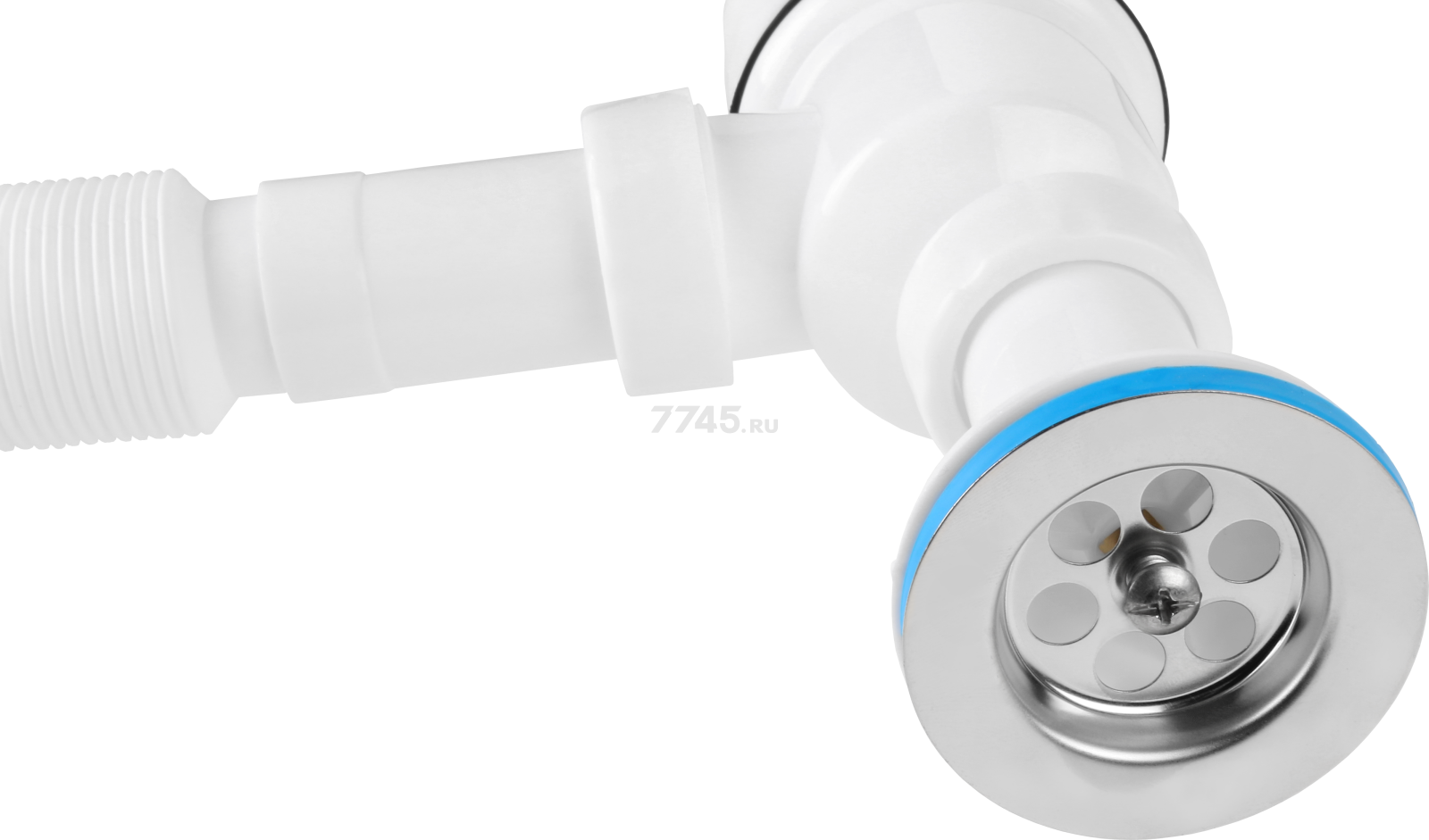 Сифон для умывальника выпуск D64 литой гибкая труба 1 1/4" - 40/50 мм AV ENGINEERING (AVE129750) - Фото 3