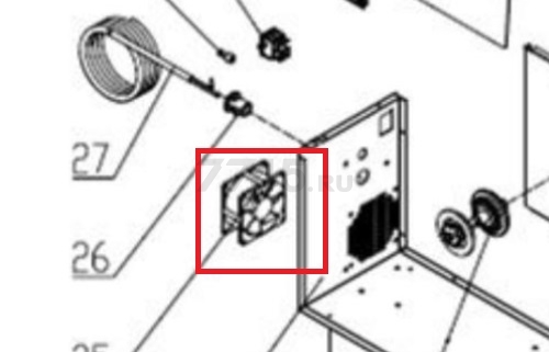 Вентилятор для сварочного аппарата SOLARIS MULTIMIG-245 (12070024216)