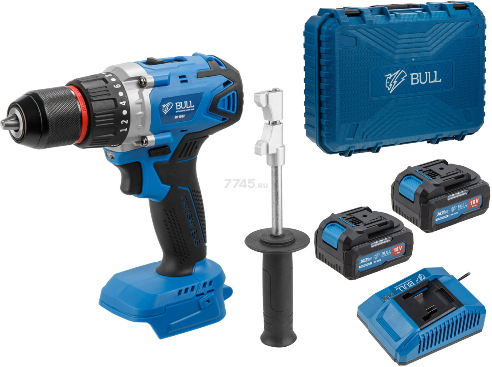 Дрель-шуруповерт аккумуляторная BULL SR 1802 XLTpro (04040329) - Фото 2
