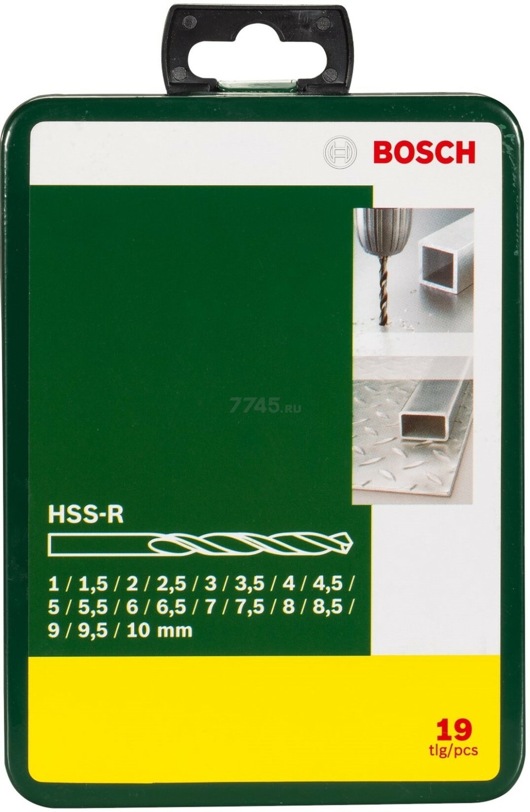 Набор сверл по металлу 19 штук BOSCH HSS-R (2607019435) - Фото 2