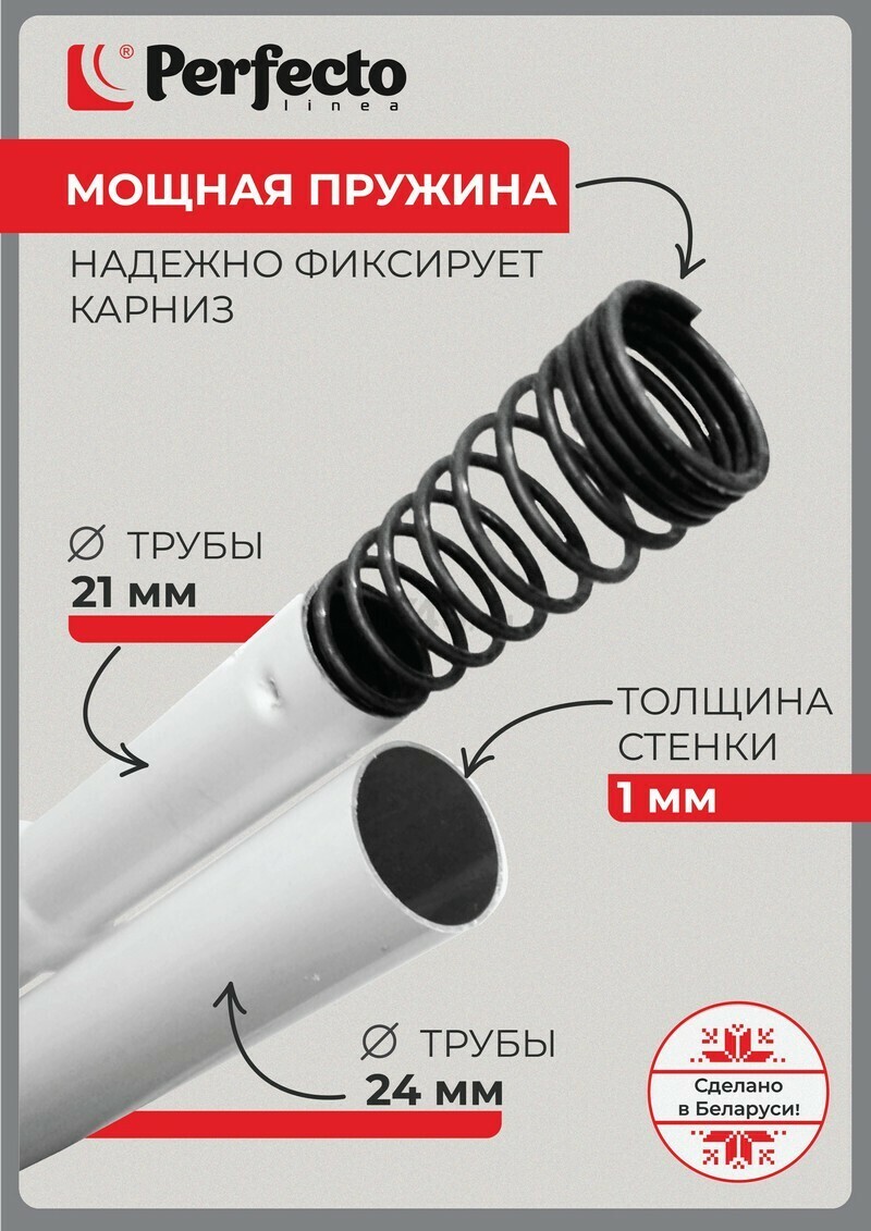 Карниз для ванной PERFECTO LINEA 2,5 м (36-025003) - Фото 3