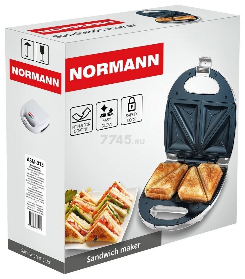 Сэндвичница NORMANN ASM-313 - Фото 10