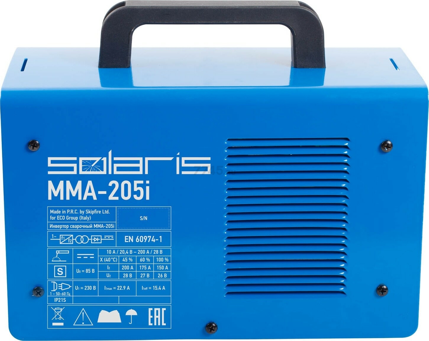 Инвертор сварочный SOLARIS MMA-205i - Фото 5