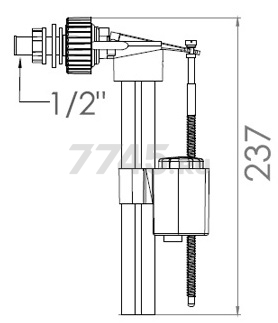 Впускной клапан для унитаза AV ENGINEERING (AVE129704) - Фото 2