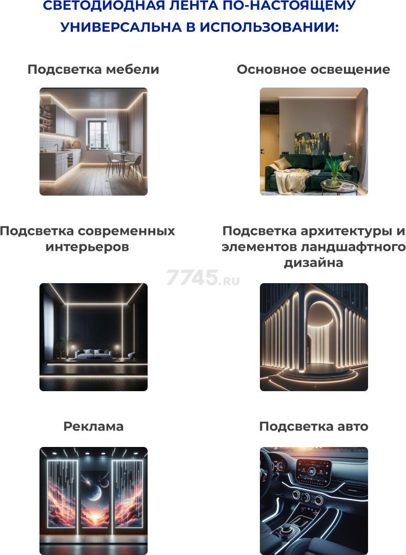 Лента светодиодная 2835 19,2Вт/м 4000K IP20 12В 5 м TRUENERGY (16007) - Фото 15