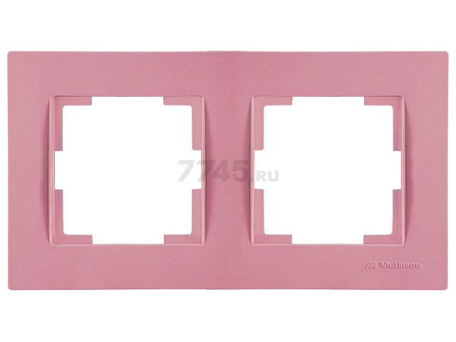 Рамка двухместная MUTLUSAN Rita розовая (2220 800 1211)