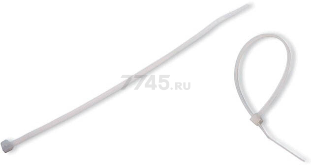 Хомут-стяжка 4,8х370 мм белый 100 штук (SMP-89605-100) - Фото 2