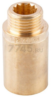 Удлинитель латунный внутренняя-наружная 1/2"X40 мм AV ENGINEERING (AVE301005)