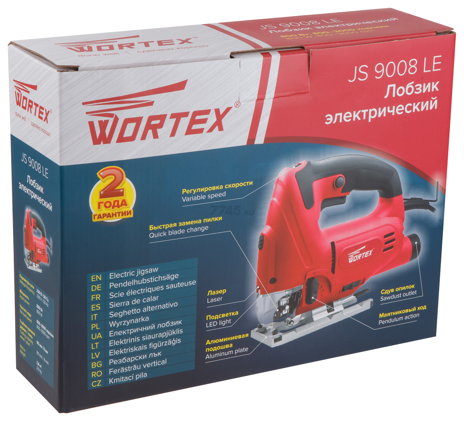 Электролобзик WORTEX JS 9008 LE (JS9008LE025A1) - Фото 7