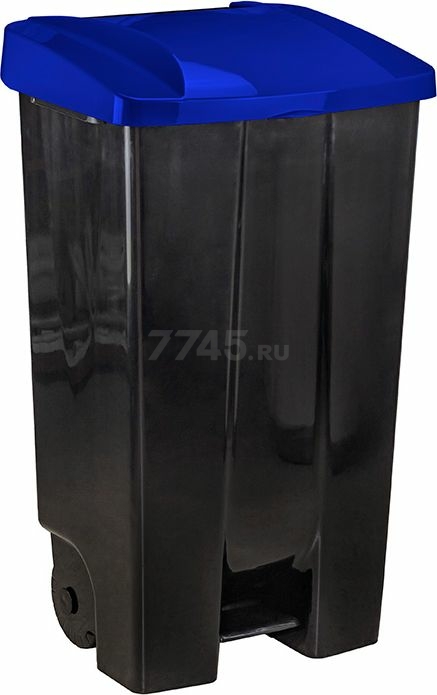 Контейнер для мусора пластиковый IDEA 110 л синий/черный (М2395)