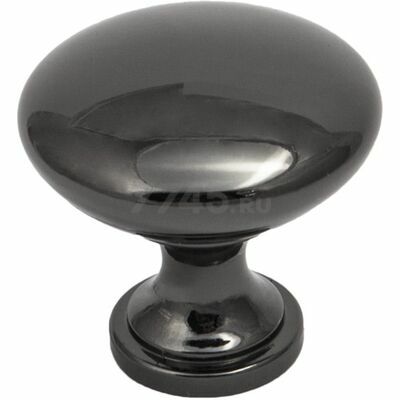 Ручка мебельная кнопка AKS Terni черный хром (44676)